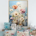thumbnail image 1 of Designart "Meadow Calm Bliss Muted I" Floral & Botanical Floater Framed Wall Art Living Room, 1 of 7