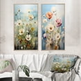 thumbnail image 1 of Designart "Meadow Calm Bliss Muted II" Meadow Framed Wall Art Set Of 2 - White Landscapes Framed Wall Art Set Of 2, 1 of 7