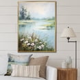 thumbnail image 1 of Designart "Meadow Calm Waters III" Floral Floater Framed Canvas Wall Art, 1 of 7
