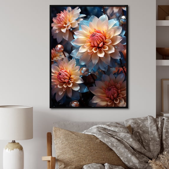Designart "Meadow Chrysanthemum beauty" Floral & Botanical Floater Framed Canvas Art Print