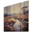 thumbnail image 1 of Designart "Meadow Contemplative Landscape Painting I" Landscapes Print on Natural Pine Wood, 1 of 5