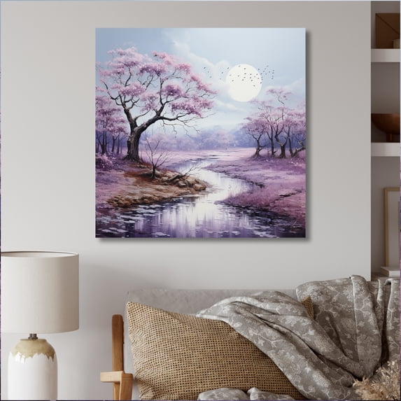 Designart "Meadow Contemplative Landscape Painting II" Landscapes Metal Art Print