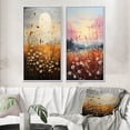 thumbnail image 1 of Designart "Meadow Grasslands Painting I" Meadow Framed Wall Art Set Of 2 - Orange Landscapes Frame Gallery Set For Office Decor, 1 of 7