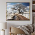 thumbnail image 1 of Designart "Meadow Horizon With A Road" Meadow Floater Framed Canvas Art Print, 1 of 5