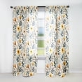 thumbnail image 1 of Designart "Meadow Of Antique Yellow Floral Charm" Botanical Bohemian Curtain, Floral Panel, 1 of 6