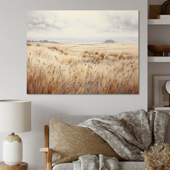 Designart "Meadow Peacefulness In The Prairie" Prairies Canvas Prints