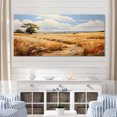 thumbnail image 1 of Designart "Meadow Serenity Yellow Wheat Fields II" Oversized Landscapes Wall Art - Traditional Yellow Meadow Bedroom Canvas Wall Art, 1 of 4