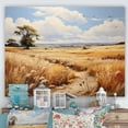 thumbnail image 1 of Designart "Meadow Serenity Yellow Wheat Fields II" Oversized Landscapes Wall Art - Traditional Yellow Meadow Bedroom Canvas Wall Art, 1 of 4