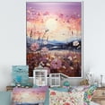 thumbnail image 1 of Designart "Meadow Twilight painting" Floral Floater Framed Canvas Print, 1 of 7