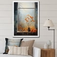 thumbnail image 1 of Designart "Meadow View through Windows II" Landscapes Framed Wall Art - Traditional Yellow Meadow Entryway Framed Wall Art Print, 1 of 6