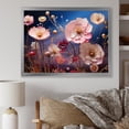 thumbnail image 1 of Designart "Meadow of Poppies Pink and Blue" Floral Framed Wall Art Decor - Traditional Pink Poppies Bedroom Framed Canvas Wall Art, 1 of 6