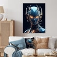 thumbnail image 1 of Designart "Mechanical Adversary II" Robot Metal Wall Decor, 1 of 1