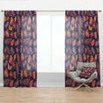 thumbnail image 1 of Designart 'Mechanical Shapes' Tropical Curtain Panel, 1 of 4