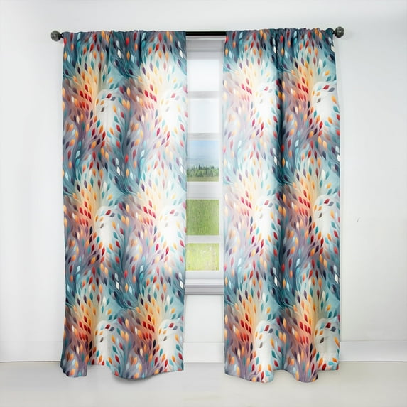 Designart "Meditation On Heart-Centered Focus" Geometric Printed Art Curtain For Bedroom
