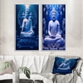 thumbnail image 1 of Designart "Meditation with the Blue Medicine Buddha II" Buddhism Framed Wall Art Set Of 2 - Traditional Blue Gallery Wall Frame Set For Home Decor, 1 of 6
