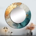 thumbnail image 1 of Designart "Meditative Minimalism" Abstract Painting Rund Mirror For Wall Decor - Large Beige Round Print Mirror - Round Modern Mirror - Wall Mounted Round Large Mirror - 36" x 36", 1 of 6