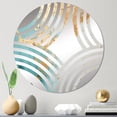 thumbnail image 1 of Designart "Meditative Minimalism I" Abstract Painting Baptist Fan Round Wall Mirror - Abstract Oval Printed Decorative Mirror - Multiple Color Options, 1 of 5