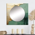 thumbnail image 1 of Designart "Meditative Minimalism II" Abstract Painting Square Mirror Wall Decor Modern - Large Beige Square Bathroom Mirror - Square Printed Wall Mirror Art, 1 of 5