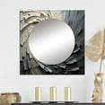 thumbnail image 1 of Designart "Meditative Movement in Grey and Beige III" abstract spirals Square Mirror For Wall Decor - Large Grey Square Printed Wall Mirror Art - Square Modern Mirror - Wall Mounted Mirror, 1 of 5
