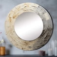 thumbnail image 1 of Designart "Meditative Movement In Grey And Beige" Abstract Spirals Grey Large Round Mirror - Round Office Mirror Wall Decor - Modern Round Printed Mirror - 36" x 36", 1 of 1