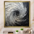 thumbnail image 1 of Designart "Meditative Movement In Grey And Black" Abstract Spirals Picture Framed Canvas Prints, 1 of 5