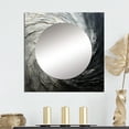 thumbnail image 1 of Designart "Meditative Movement In Grey And Black" abstract spirals Square Mirror For Wall Decor - Large Grey Square Printed Wall Mirror Art - Square Modern Mirror - Wall Mounted Square Mirror, 1 of 5