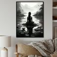 thumbnail image 1 of Designart "Meditative Woman in Lotus Pose during Yoga I" Spiritual Framed Wall Art - Global Grey Meditation Entryway Framed Wall Art, 1 of 6