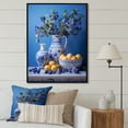 thumbnail image 1 of Designart "Mediterranean Still Life with Tiles II" Geometric Framed Wall Art - Bohemian Yellow Boho Pottery Entryway Framed Wall Art Print, 1 of 6