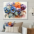thumbnail image 1 of Designart "Medley Of Vibrant And Colorful Pansies" Pansies Floater Framed Wall Decor, 1 of 5