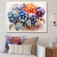 thumbnail image 1 of Designart "Medley Of Vibrant And Colorful Pansies" Pansies Wall Decor, 1 of 7