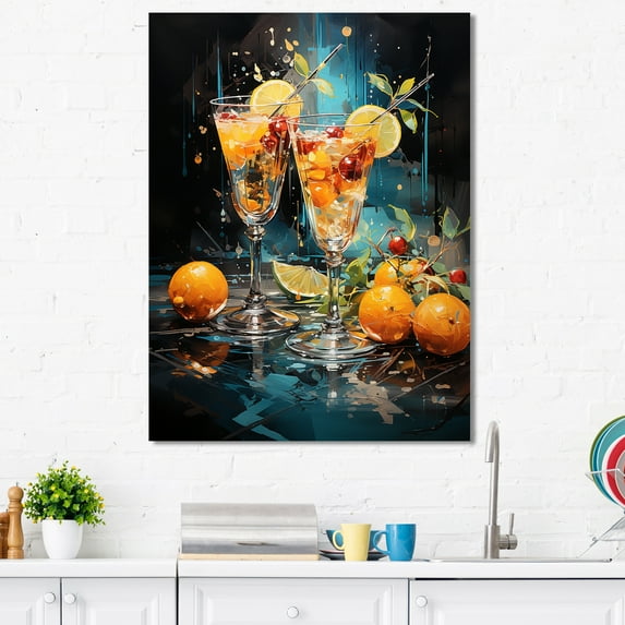 Designart "Melodic Artistry In Mixology Cocktails" Cocktails Canvas Prints
