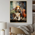 thumbnail image 1 of Designart "Melodic Basset Hound" Animals Dog Floater Framed Wall Art Prints, 1 of 5