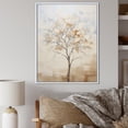thumbnail image 1 of Designart "Melodic Beige Maple Minimalism" Tree Maple Floater Framed Canvas Art Print, 1 of 5