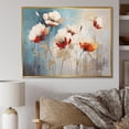 thumbnail image 1 of Designart "Melodic Beige Meadow Of Poppies I" Poppies Floater Framed Wall Art Living Room, 1 of 5