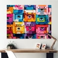 thumbnail image 1 of Designart "Melodic Flow with Pop Art Cassette Tapes" Fashion Wall Art - Modern Colorful Cassette Tapes Hallway Wall Art Decor, 1 of 4
