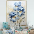 thumbnail image 1 of Designart "Melodic Minimalism: Irises" Irises Floater Framed Canvas Prints, 1 of 5