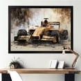 thumbnail image 1 of Designart "Melodic Vintage Formula Car III" Architecture Framed Wall Art Decor - Modern Yellow Race Tracks Bedroom Framed Canvas Wall Art, 1 of 6