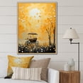 thumbnail image 1 of Designart "Melodic Yellow Old Carriage Cart I" Old American Cart Floater Framed Canvas Art Print, 1 of 5