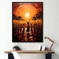 thumbnail image 1 of Designart "Melody Savannah African Wall art III" African Floater Framed Canvas Art Print, 1 of 7