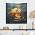 thumbnail image 1 of Designart "Melody of Gold and Grey Vinyl Records IV" Fashion Framed Wall Art - Gold Vinyl Records Hallway Framed Wall Art Decor, 1 of 6