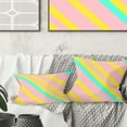 thumbnail image 1 of Designart Memphis Retro Neon Pattern' Mid-Century Modern Throw Pillow - 16x16, 1 of 2