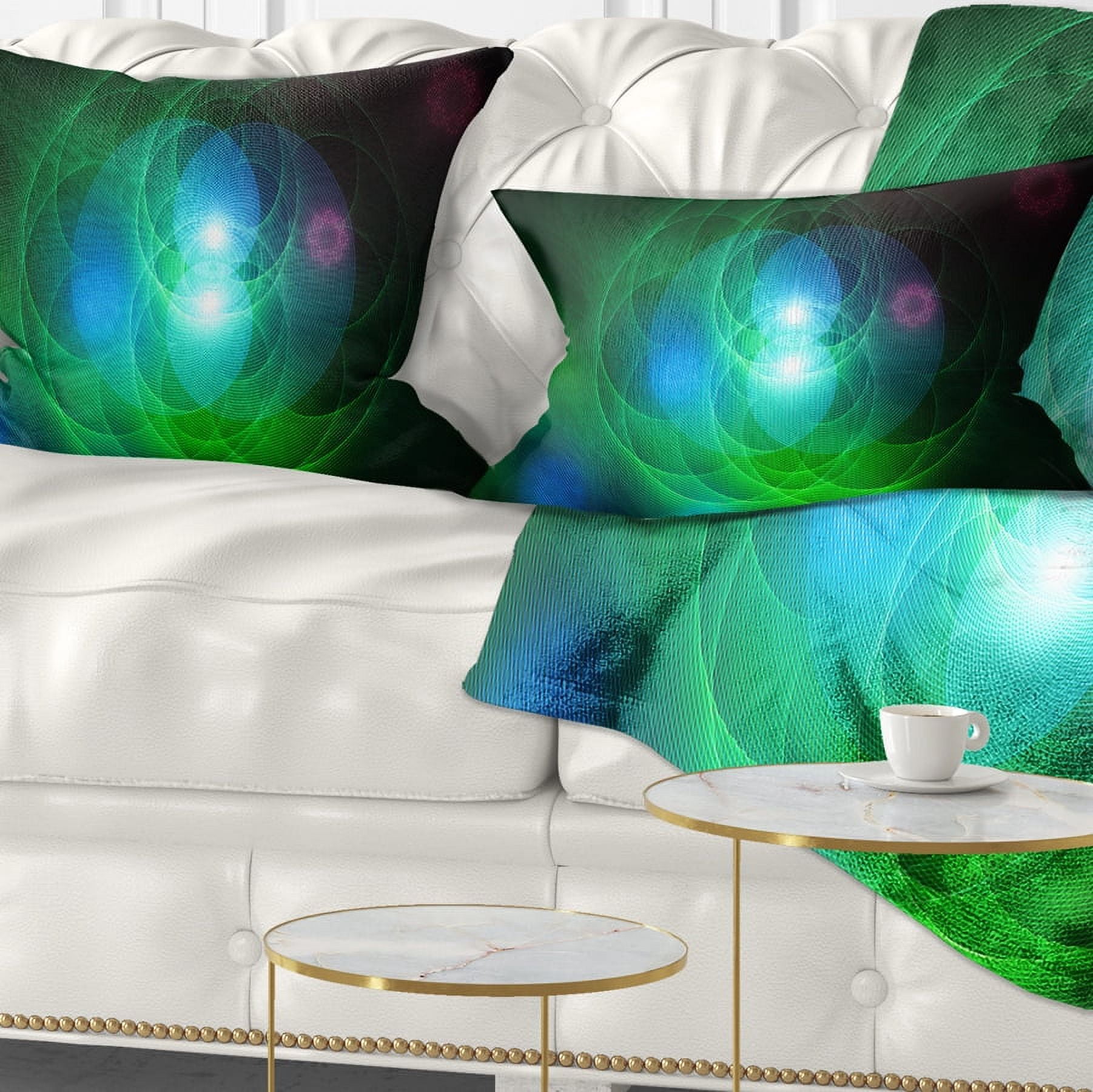 Designart Merge Colored Spheres. - Abstract Throw Pillow - 12x20