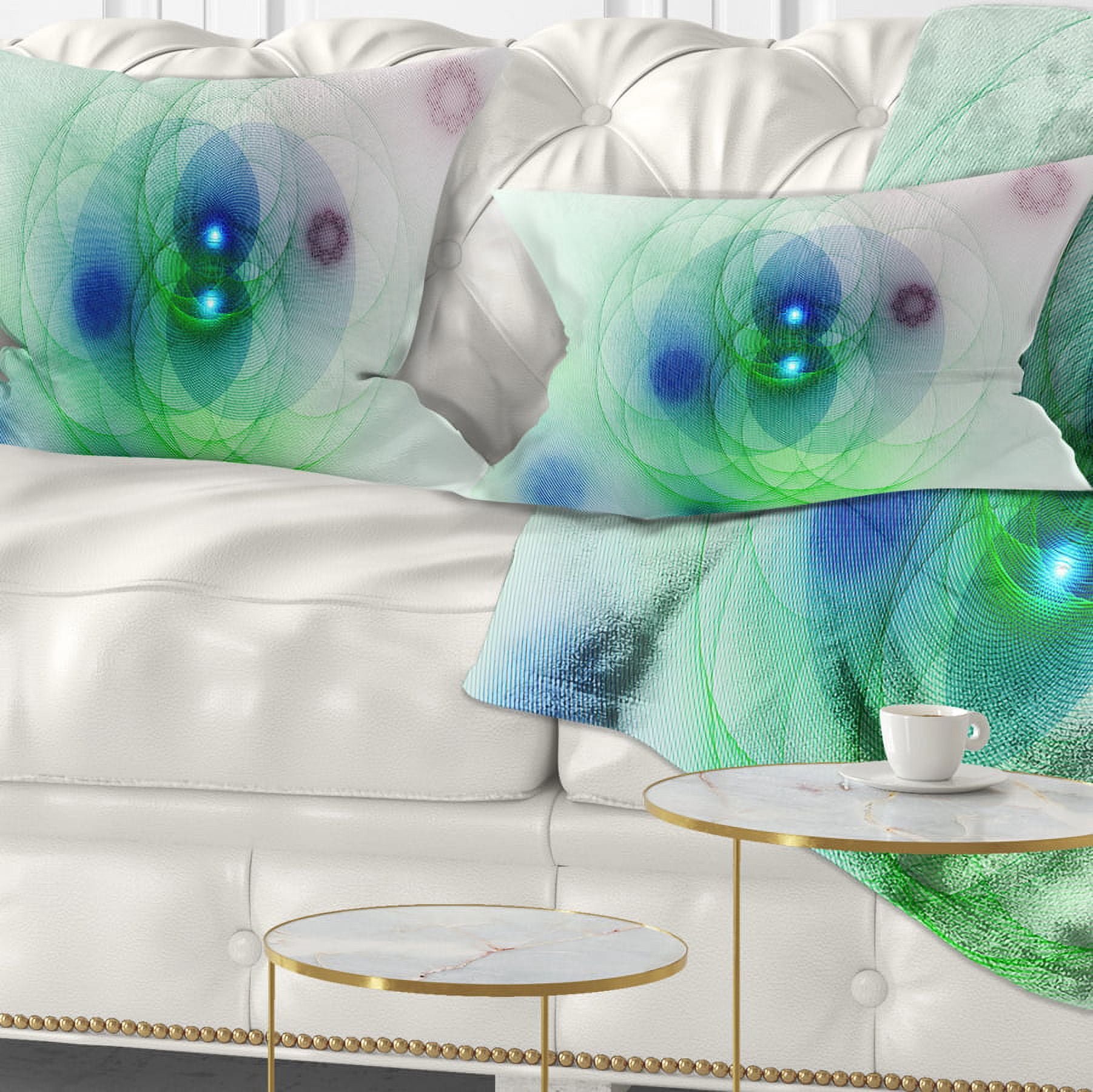 Designart Merge Colored Spheres. - Abstract Throw Pillow - 12x20