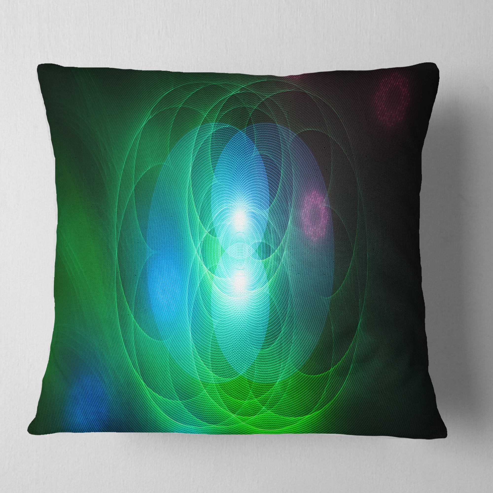 Designart Merge Colored Spheres. - Abstract Throw Pillow - 16x16