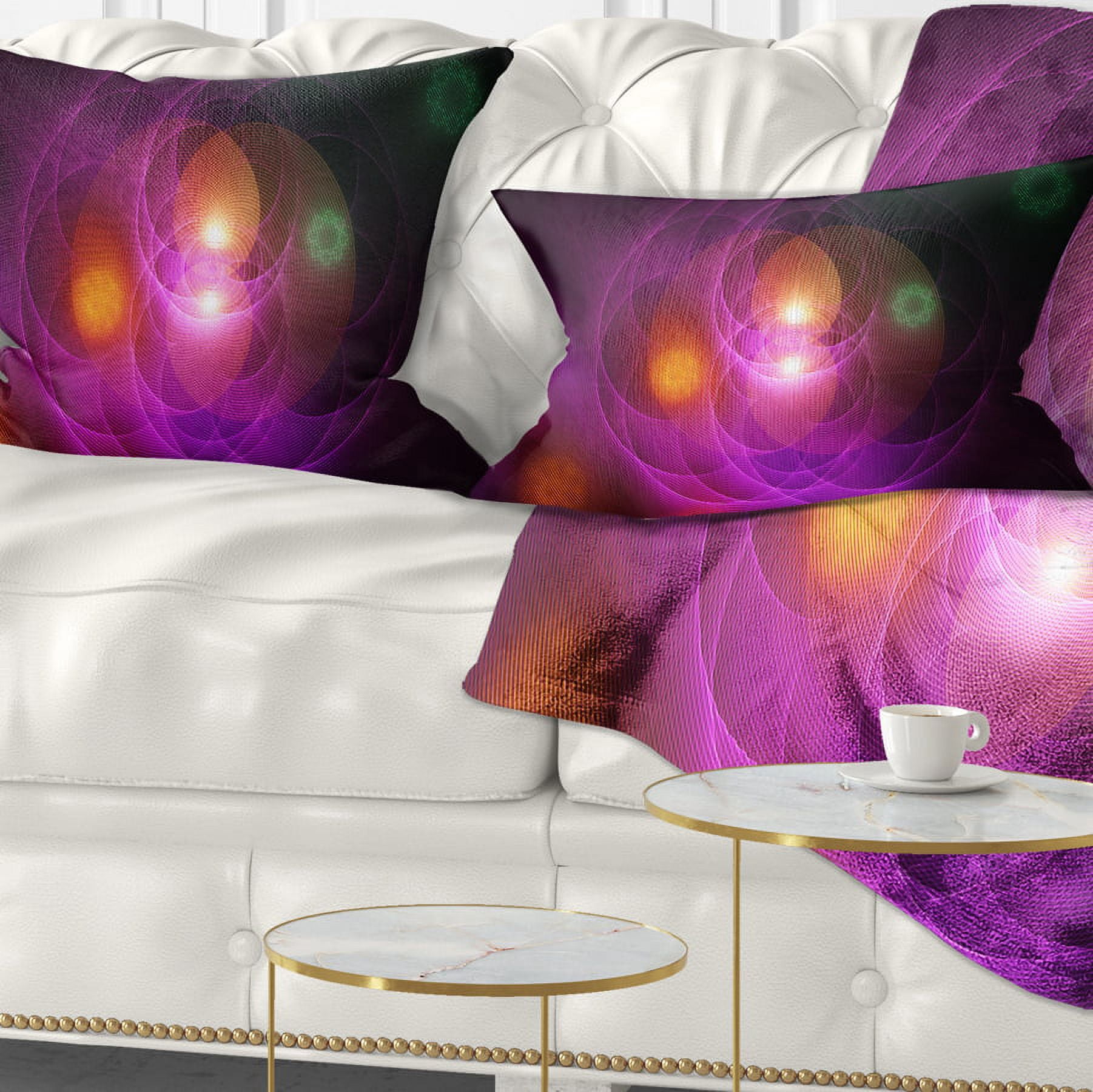 Designart Merge Colored Spheres. - Contemporary Throw Pillow - 12x20
