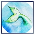thumbnail image 1 of Designart 'Mermaid Green Fish Tail' Nautical & Coastal Framed Canvas Wall Art Print, 1 of 4