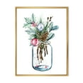 thumbnail image 1 of Designart 'Merry Christmas Bouquet In Transparant Jar' Traditional Framed Canvas Wall Art Print, 1 of 5