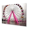 thumbnail image 1 of Designart "Merry Go Round Magic Pink Ferris Wheel Whimsy II" Architecture Metal Art Print, 1 of 5