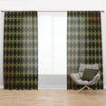 thumbnail image 1 of Designart 'Metallic Golden Luxury Geometrics XII I' Mid-Century Modern Curtain Panel, 1 of 4