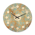 thumbnail image 1 of Designart 'Metallic Golden Luxury Geometrics XII IV' Mid-Century Modern Wood Wall Clock, 1 of 5